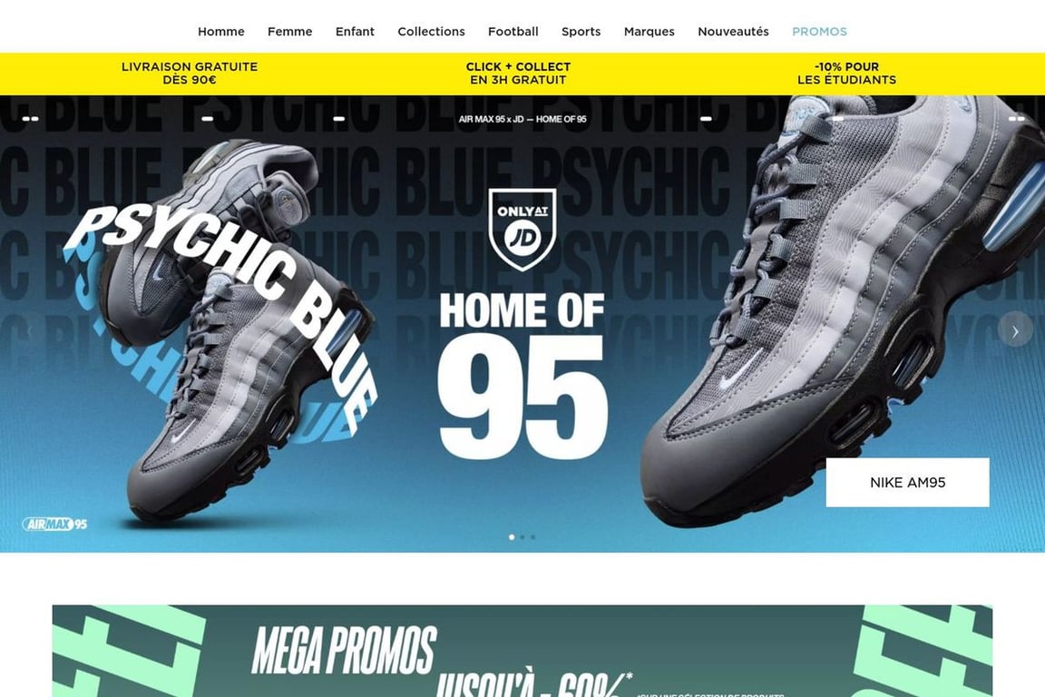 JD Sports FR homepage