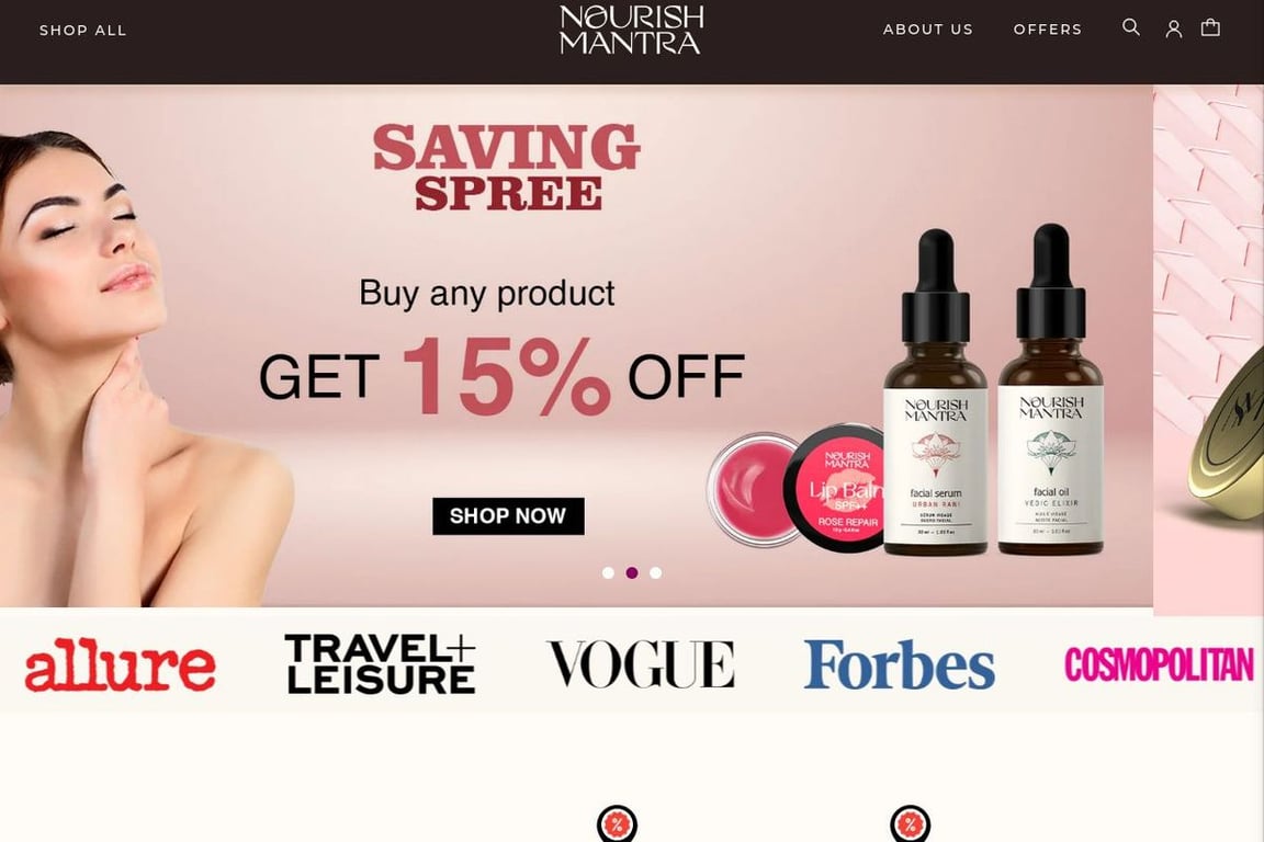 Nourish Mantra homepage