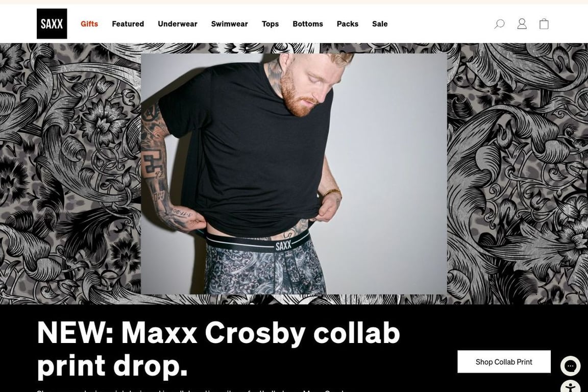 SAXX Underwear homepage