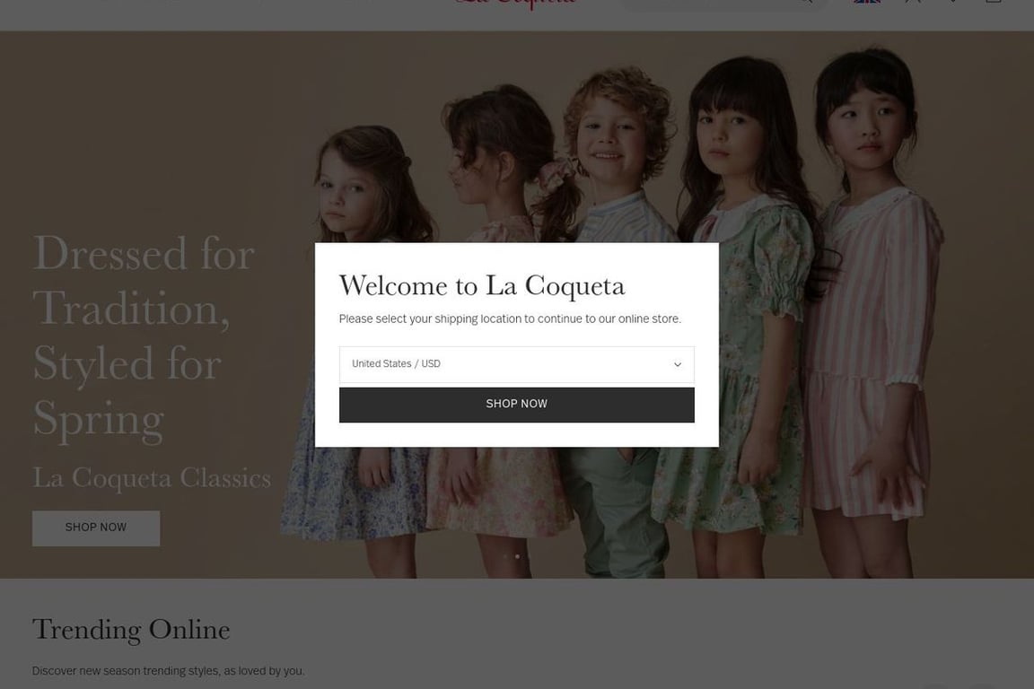 La Coqueta homepage