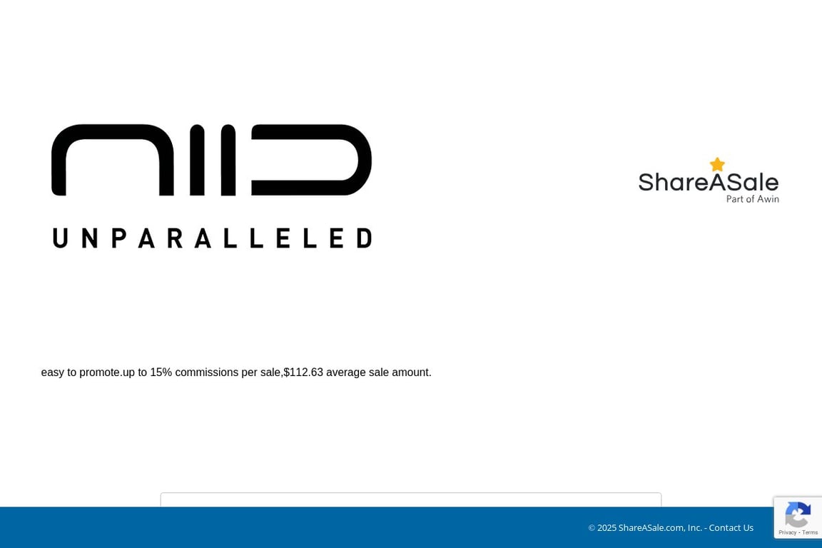 NIID affiliate program signup page