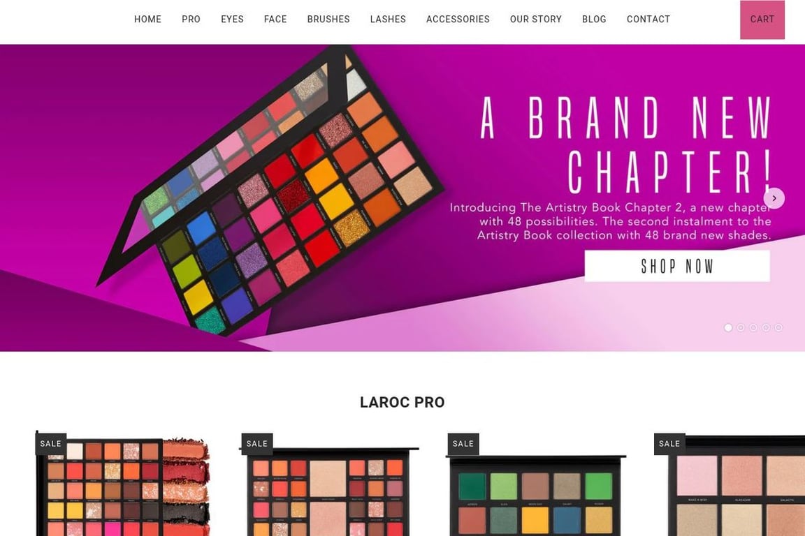 LaRoc Cosmetics UK homepage