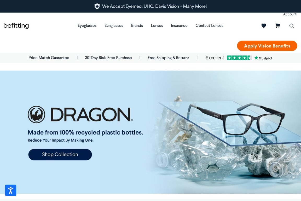 Befitting.com homepage
