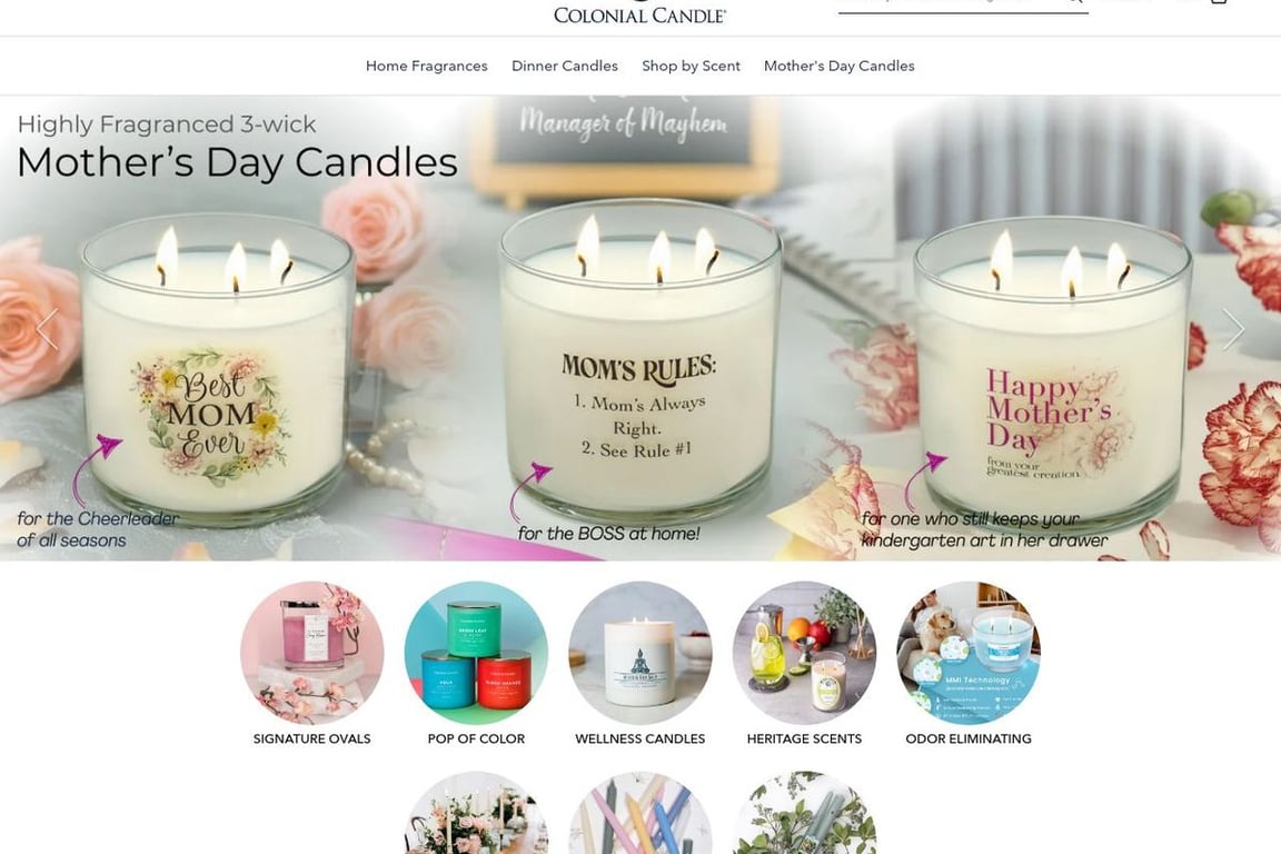 Emergency Candle Company homepage