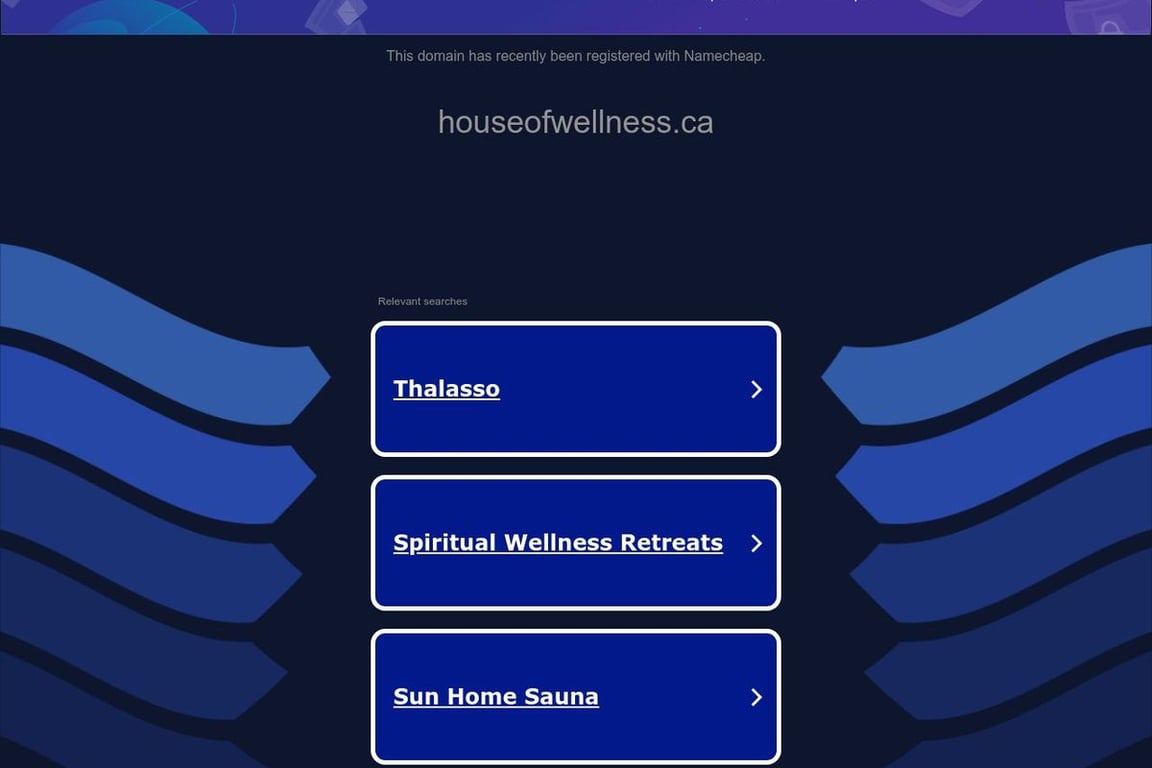 House of Wellness homepage