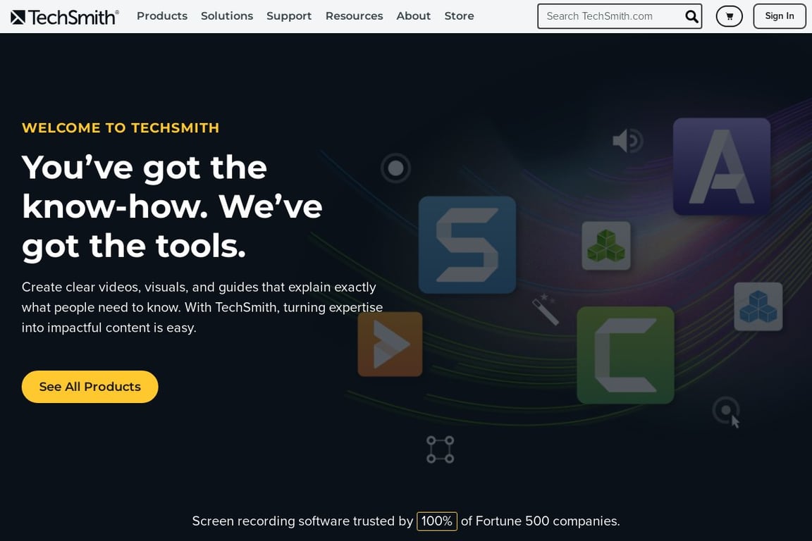 TechSmith homepage