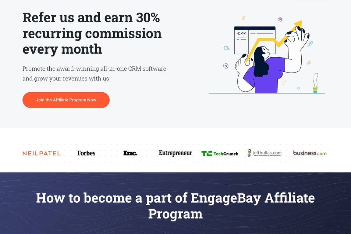 EngageBay affiliate program signup page