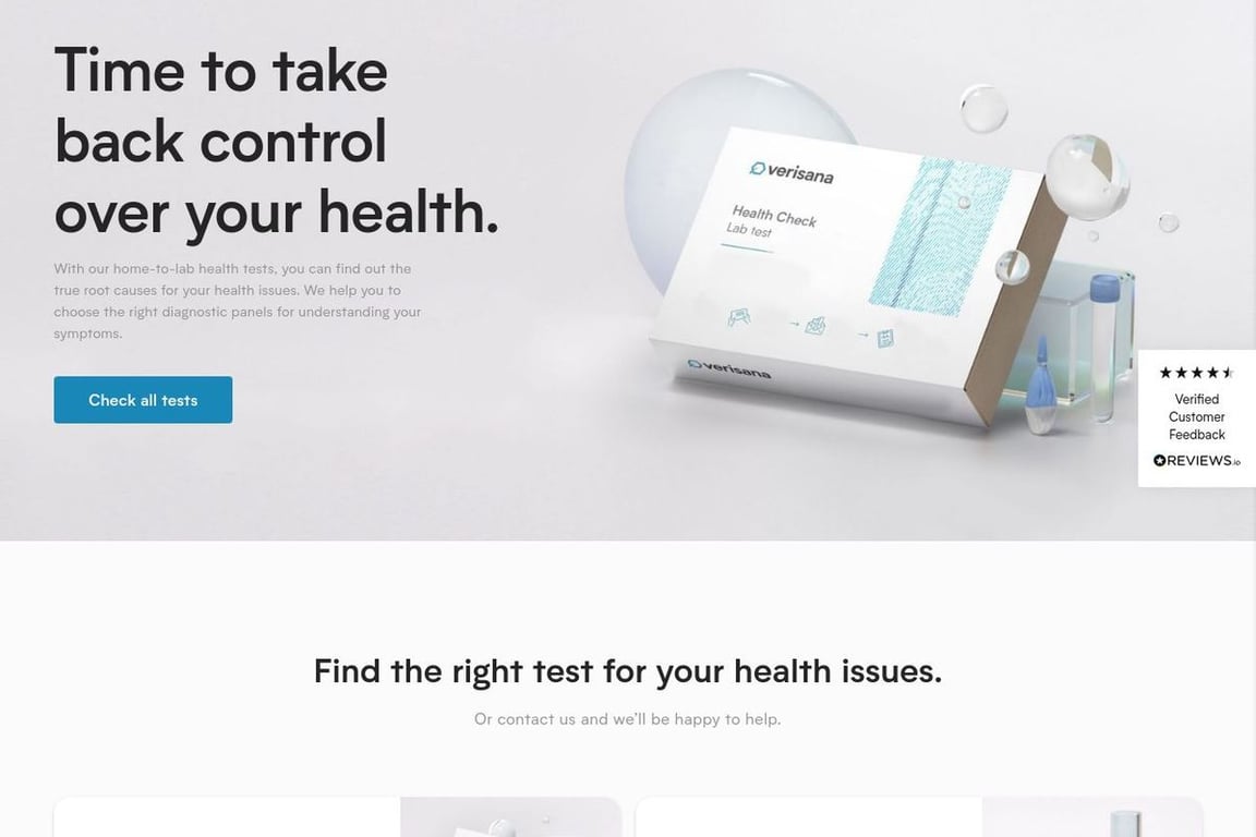 Verisana Lab homepage
