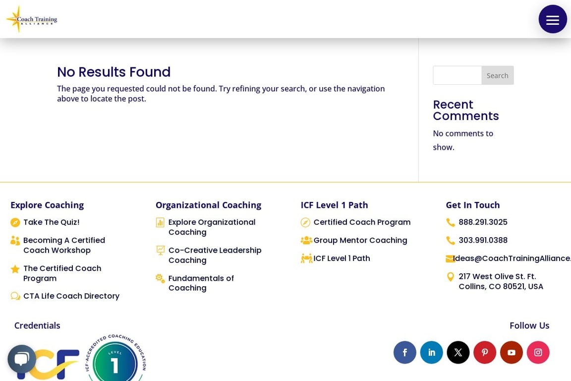 Coach Training Alliance affiliate program signup page