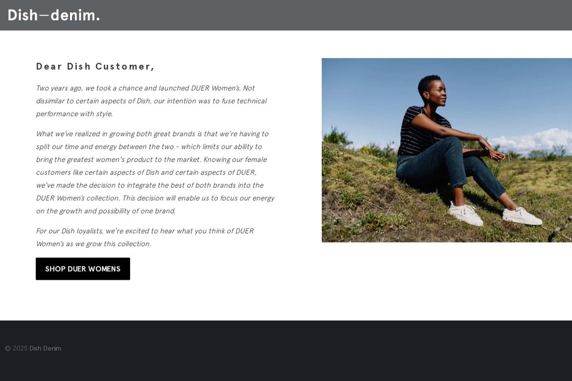 Dish Denim homepage