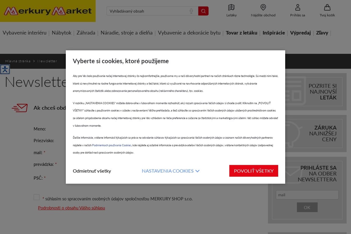 MerkuryMarket homepage