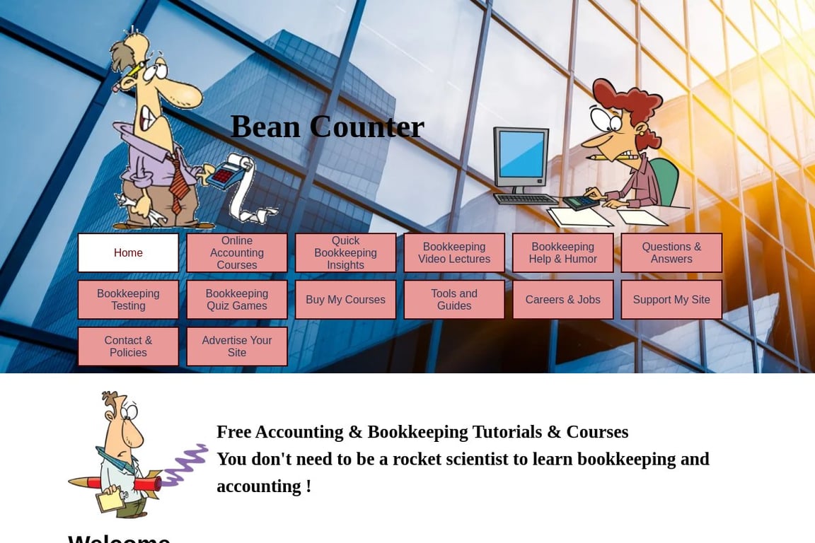 Bean Counter homepage