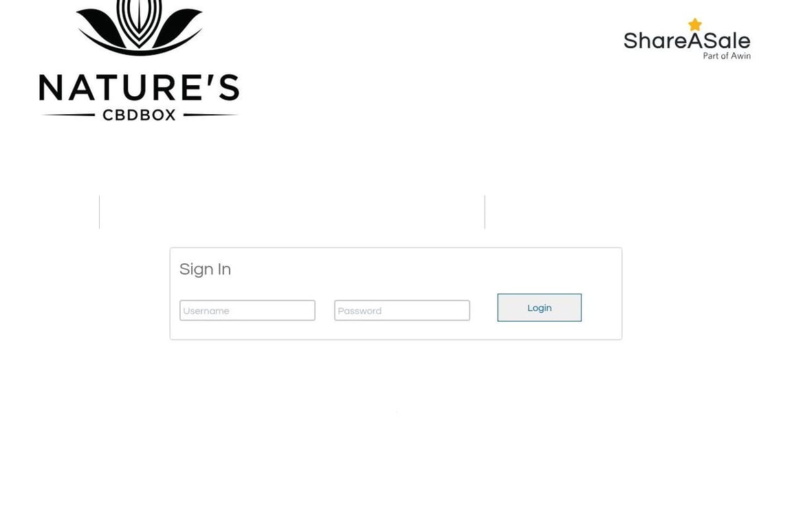 Nature’s CBD Box affiliate program signup page