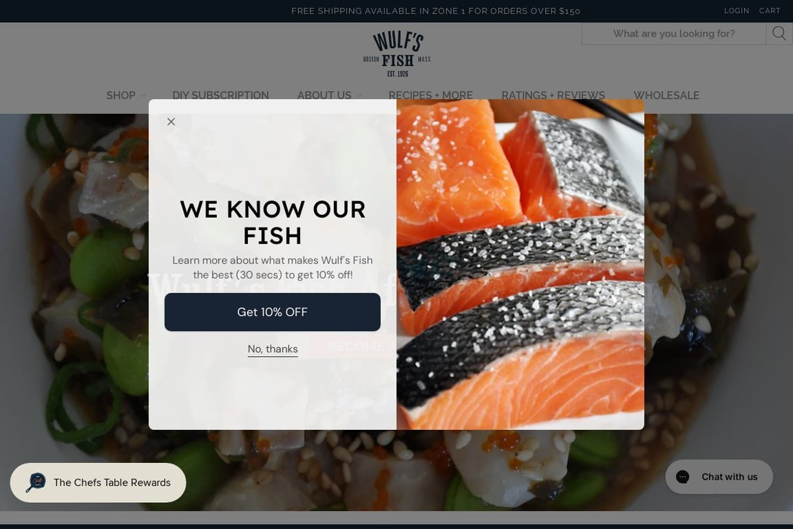 Wulf’s Fish affiliate program signup page