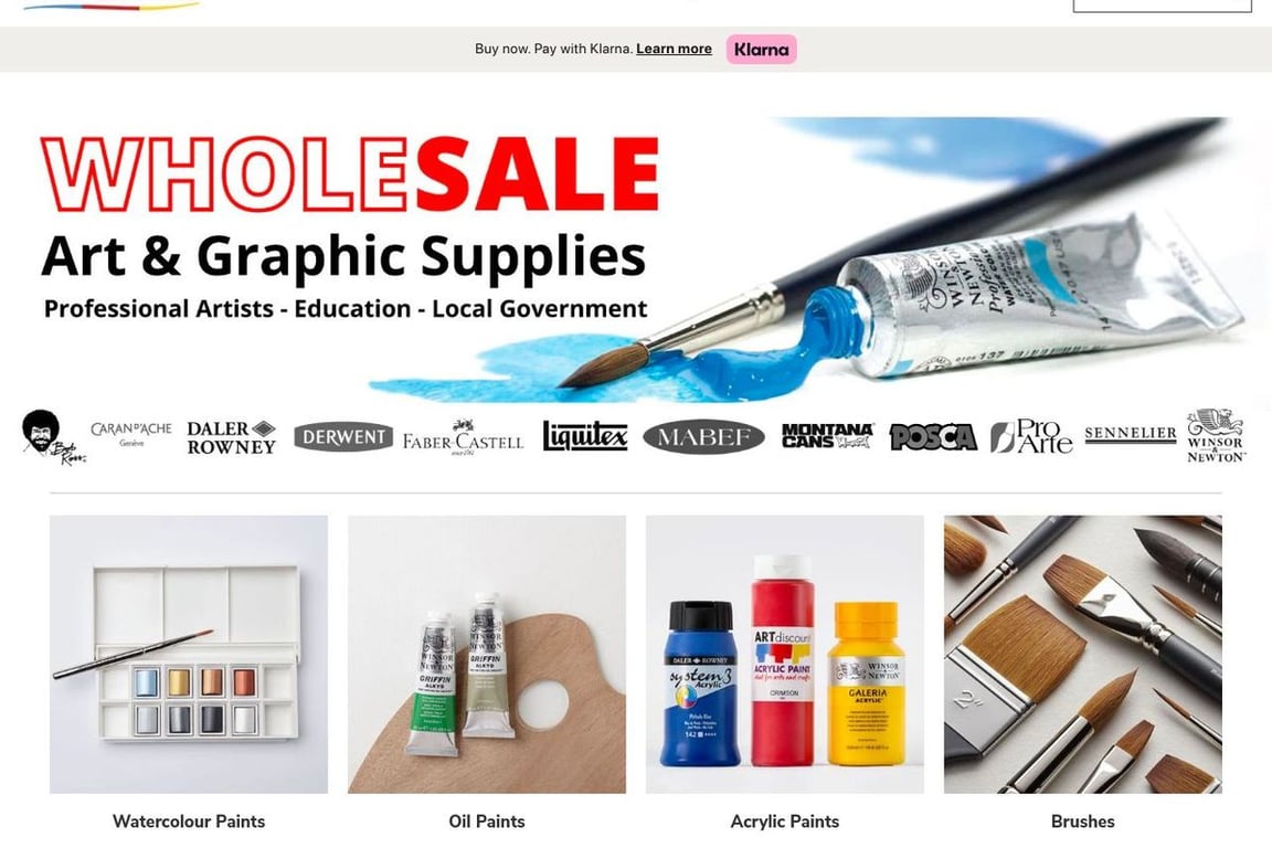 Art Discount homepage