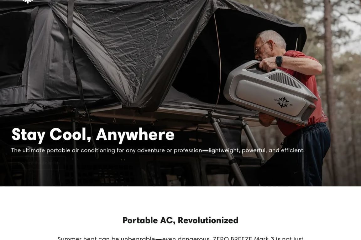 Zero Breeze homepage