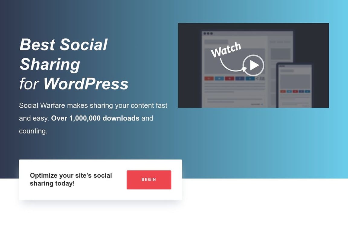 Social Warfare homepage