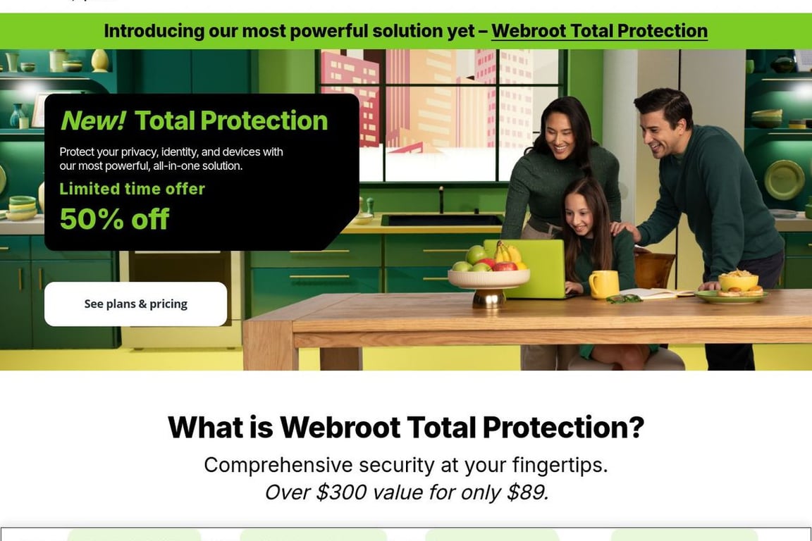 WebRoot homepage