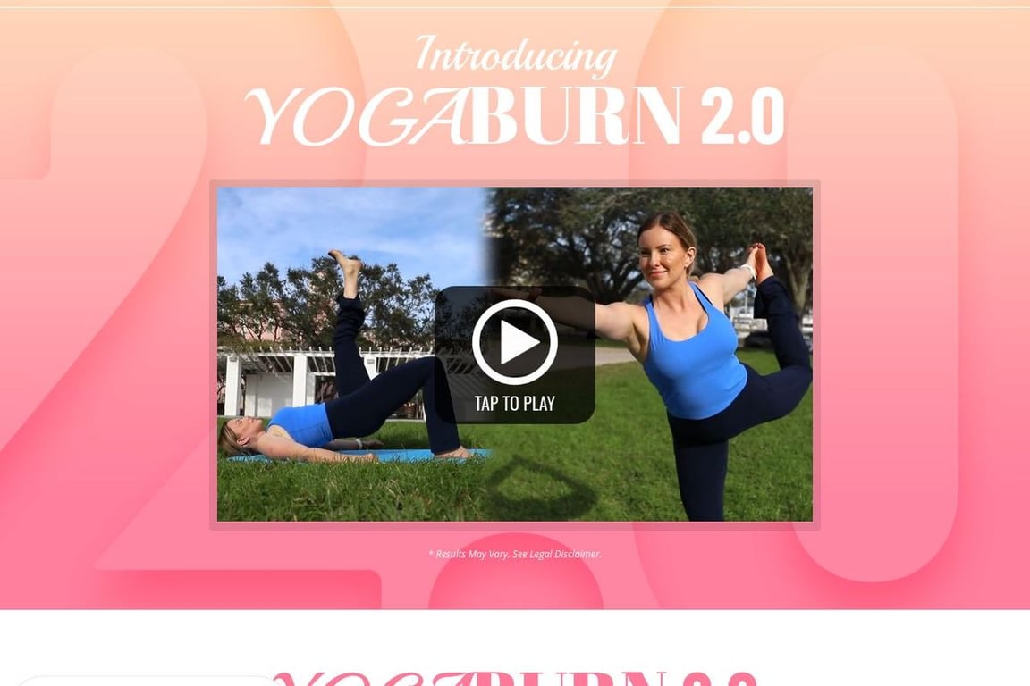 Yoga Burn homepage