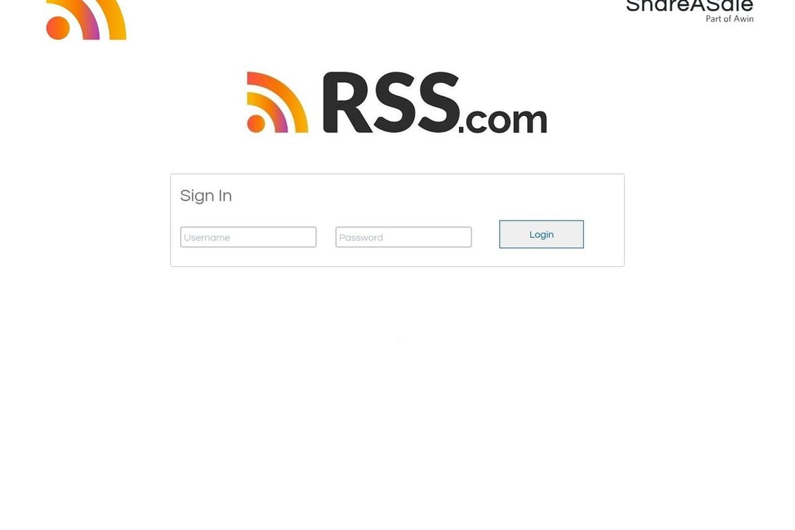 RSS Podcast Hosting affiliate program signup page