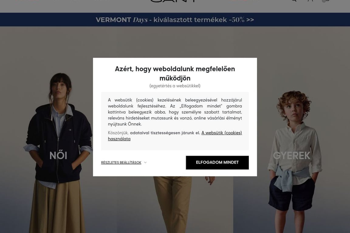 EshopGANT homepage