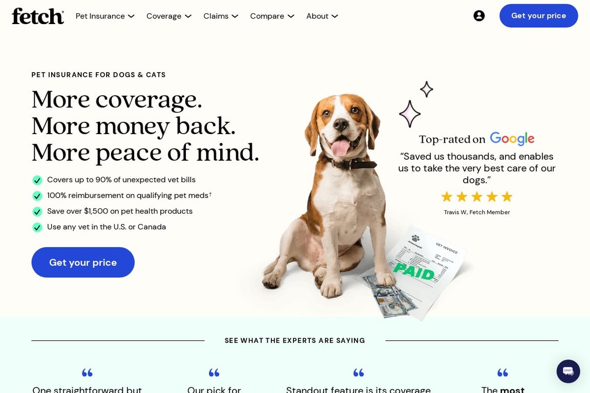 Petplan homepage