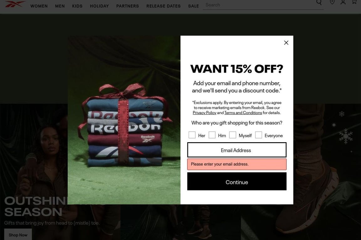 Reebok best sale email address