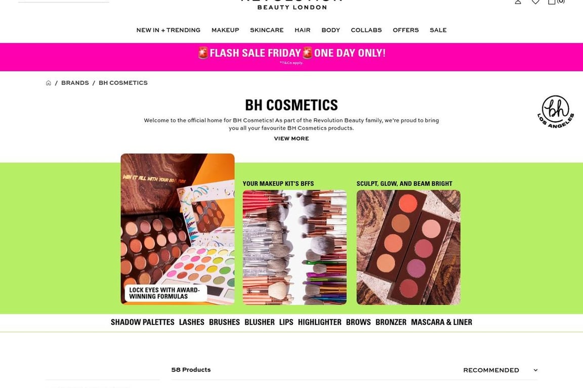 BH Cosmetics affiliate program signup page