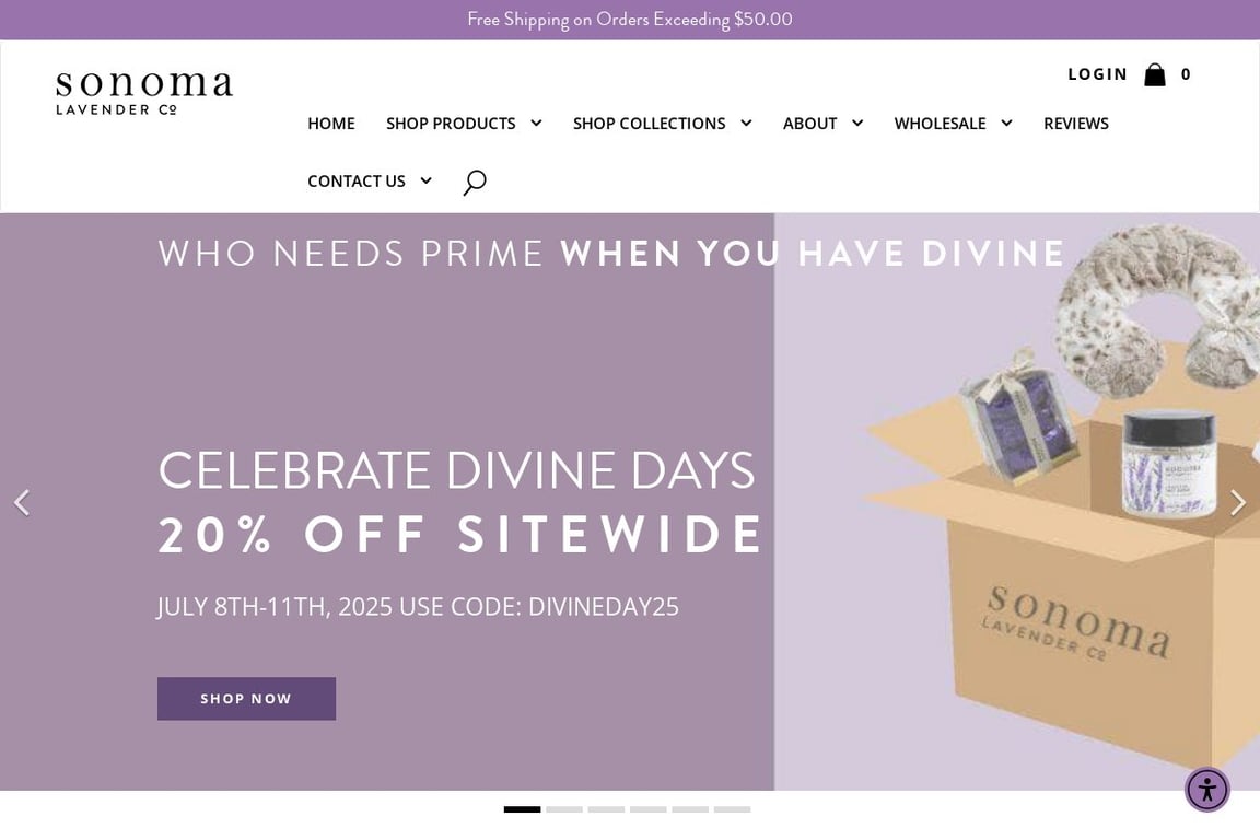 Sonoma Lavender homepage