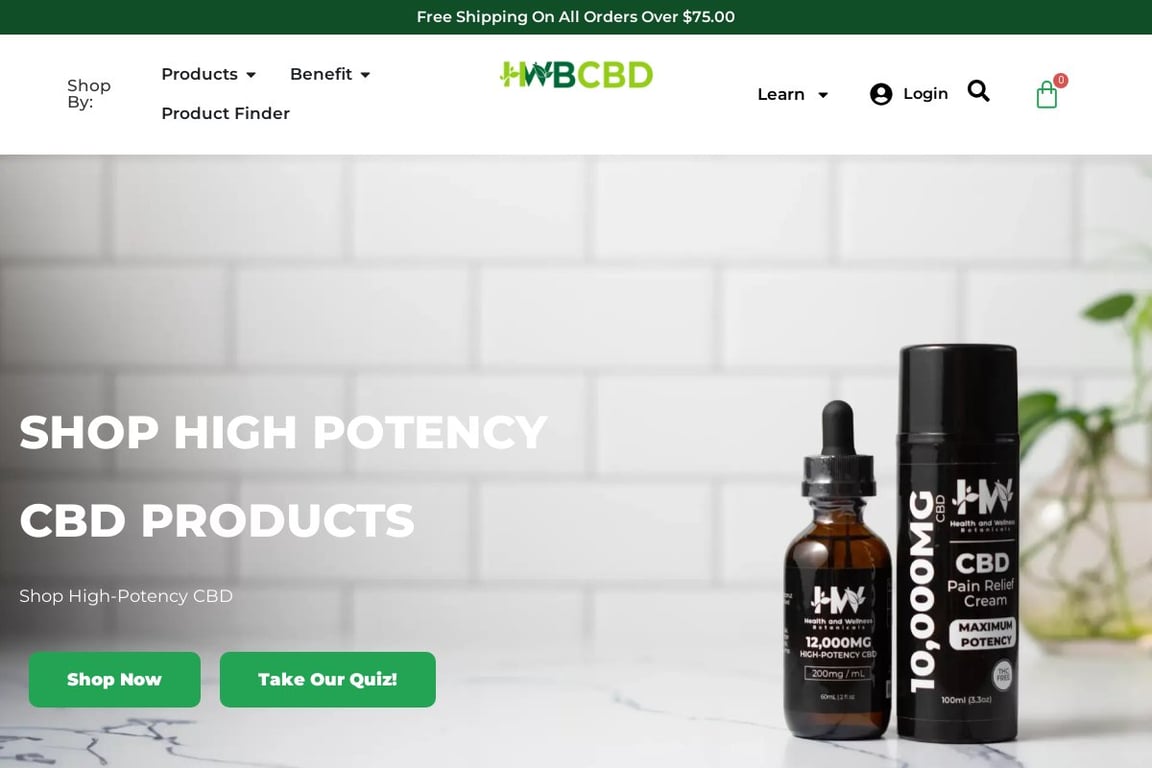 Health and Wellness Botanicals homepage