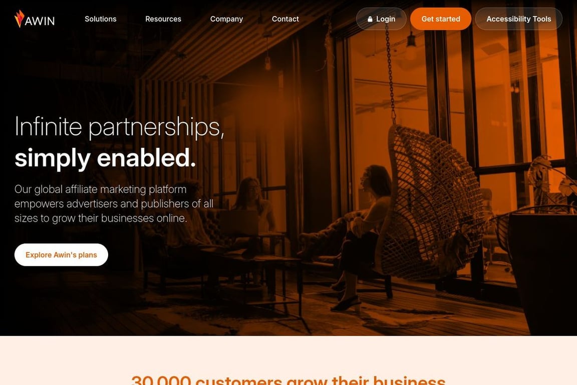 Awin homepage