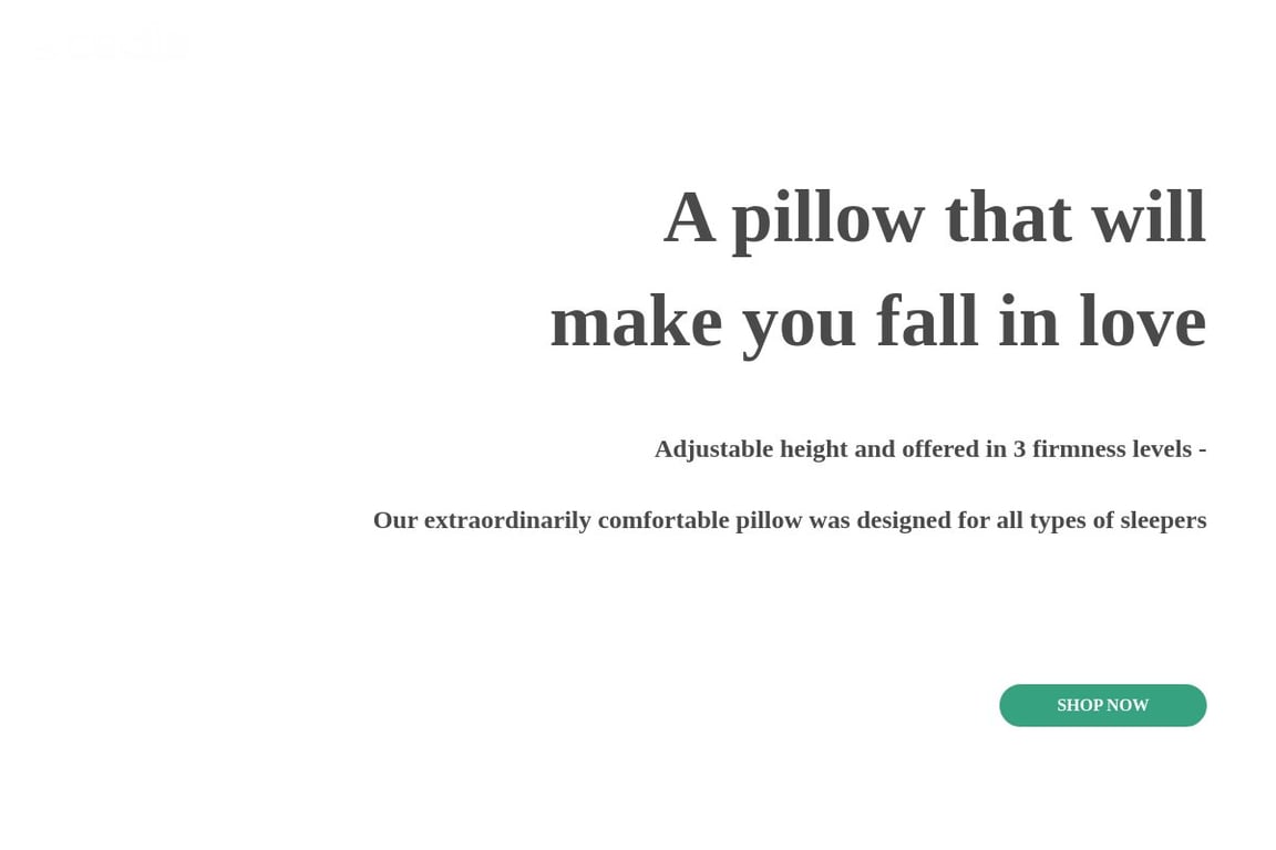 Cadia Sleep homepage