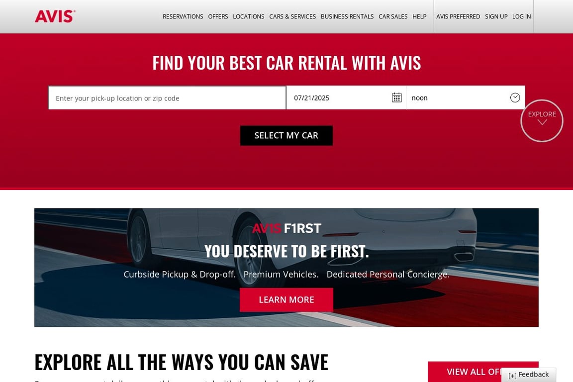 Avis homepage