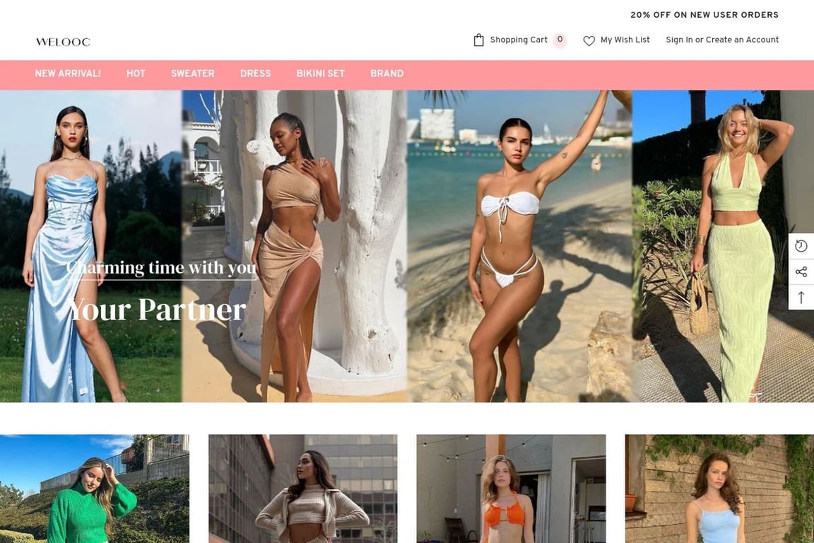 Welooc homepage