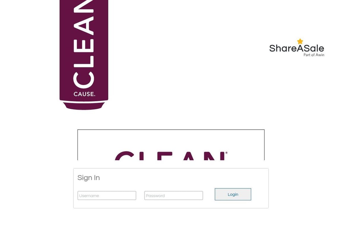 CLEAN Cause affiliate program signup page