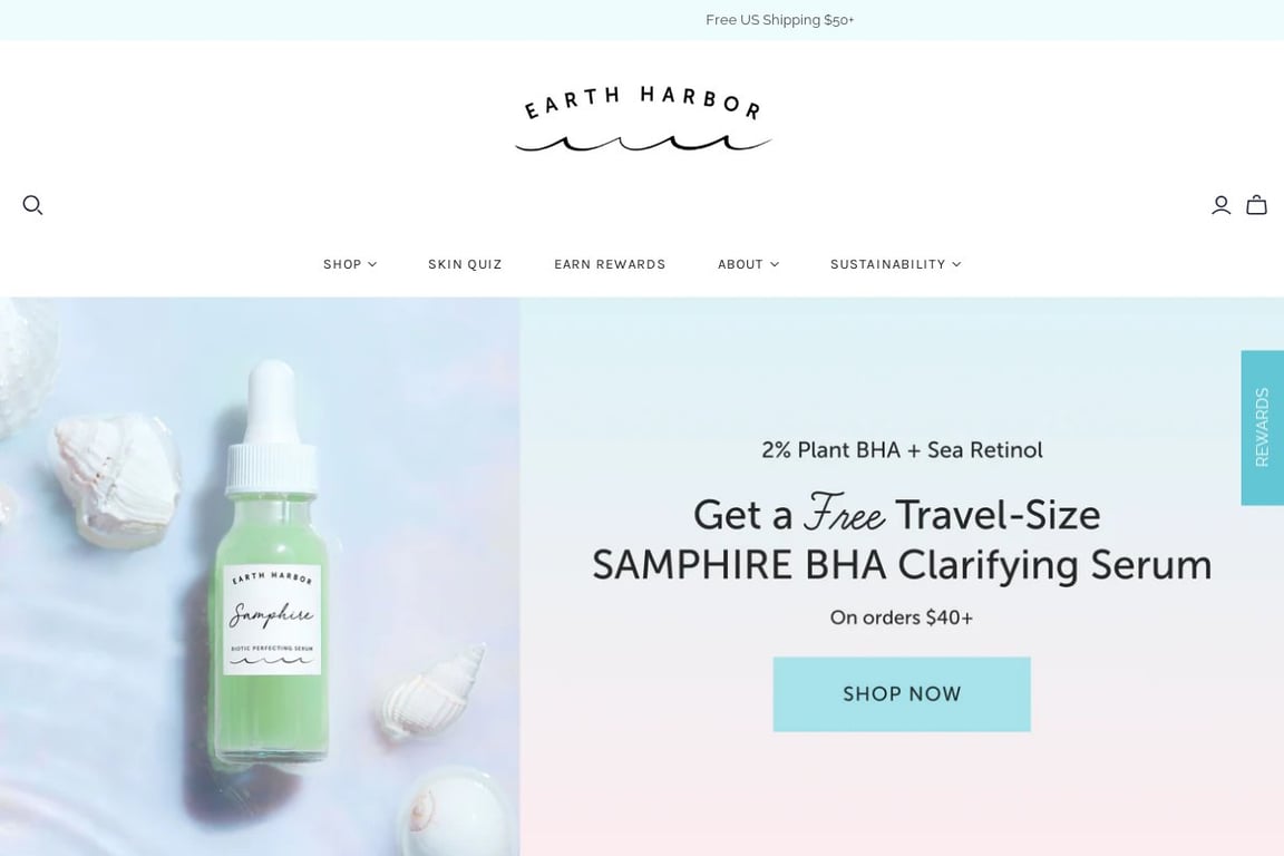 Earth Harbor homepage