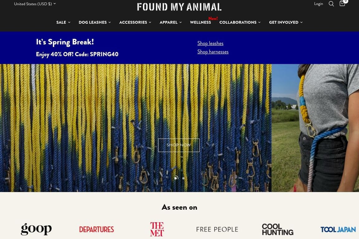 Found My Animal homepage