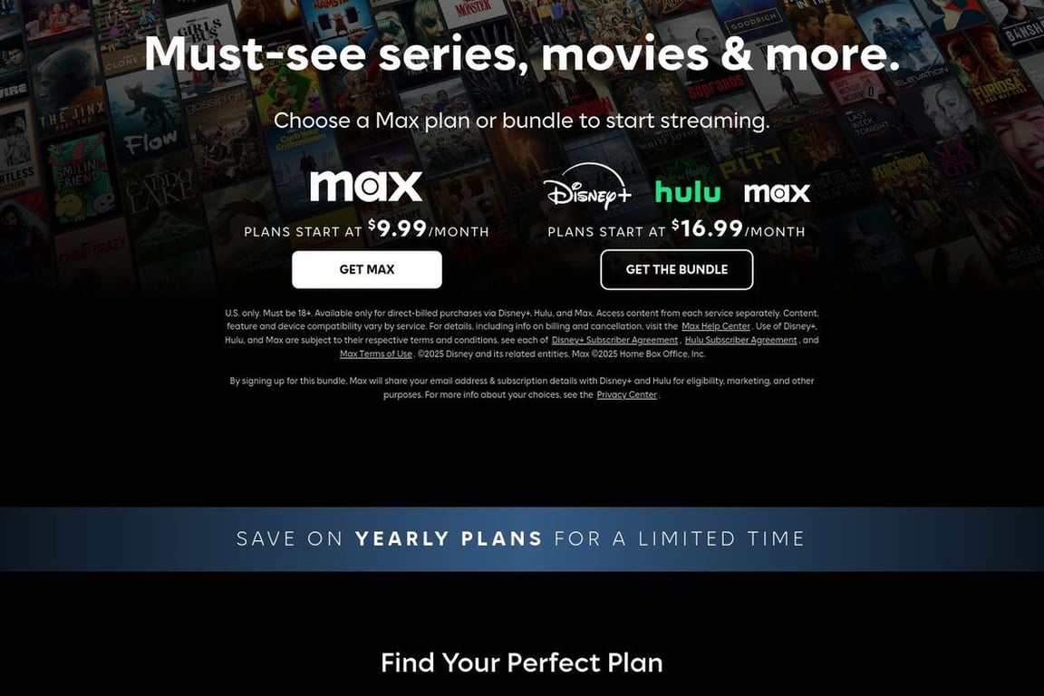 HBO Max homepage
