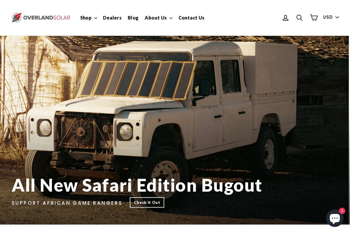 Overland Solar homepage