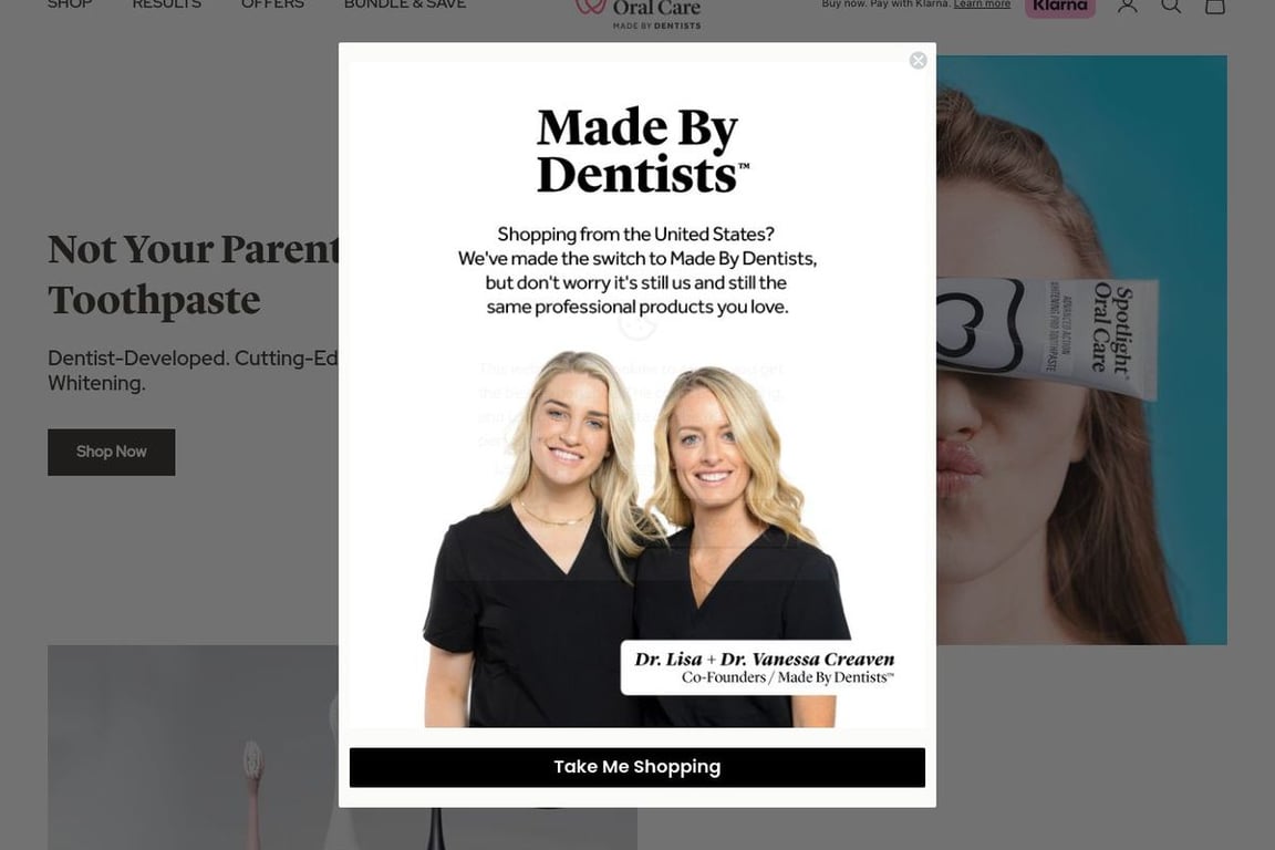 Spotlight Oral Care homepage