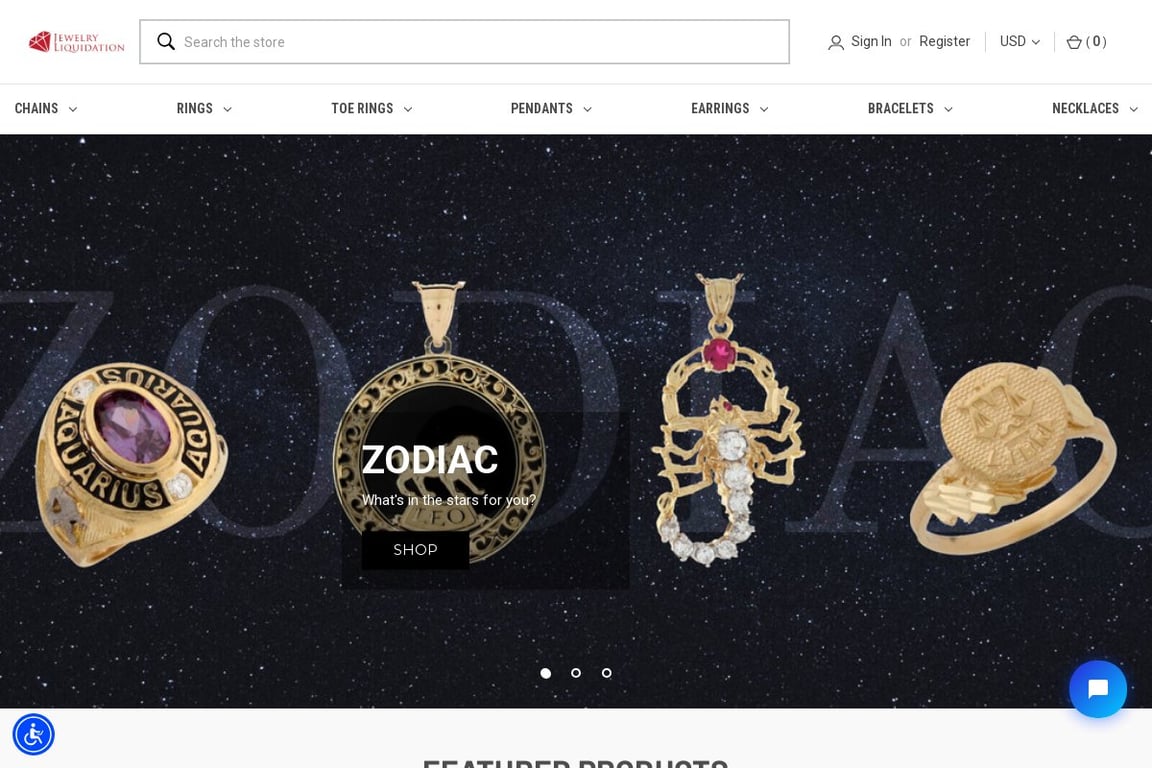 Jewelry Liquidation homepage