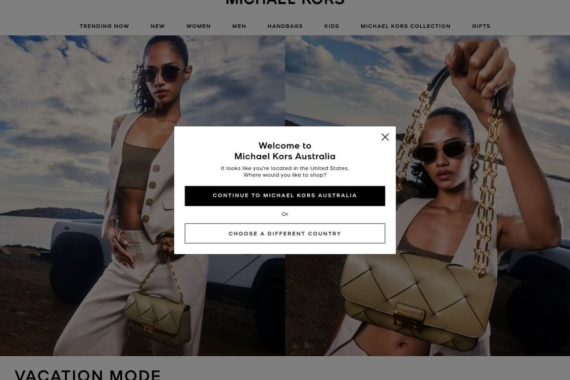 Michael Kors homepage