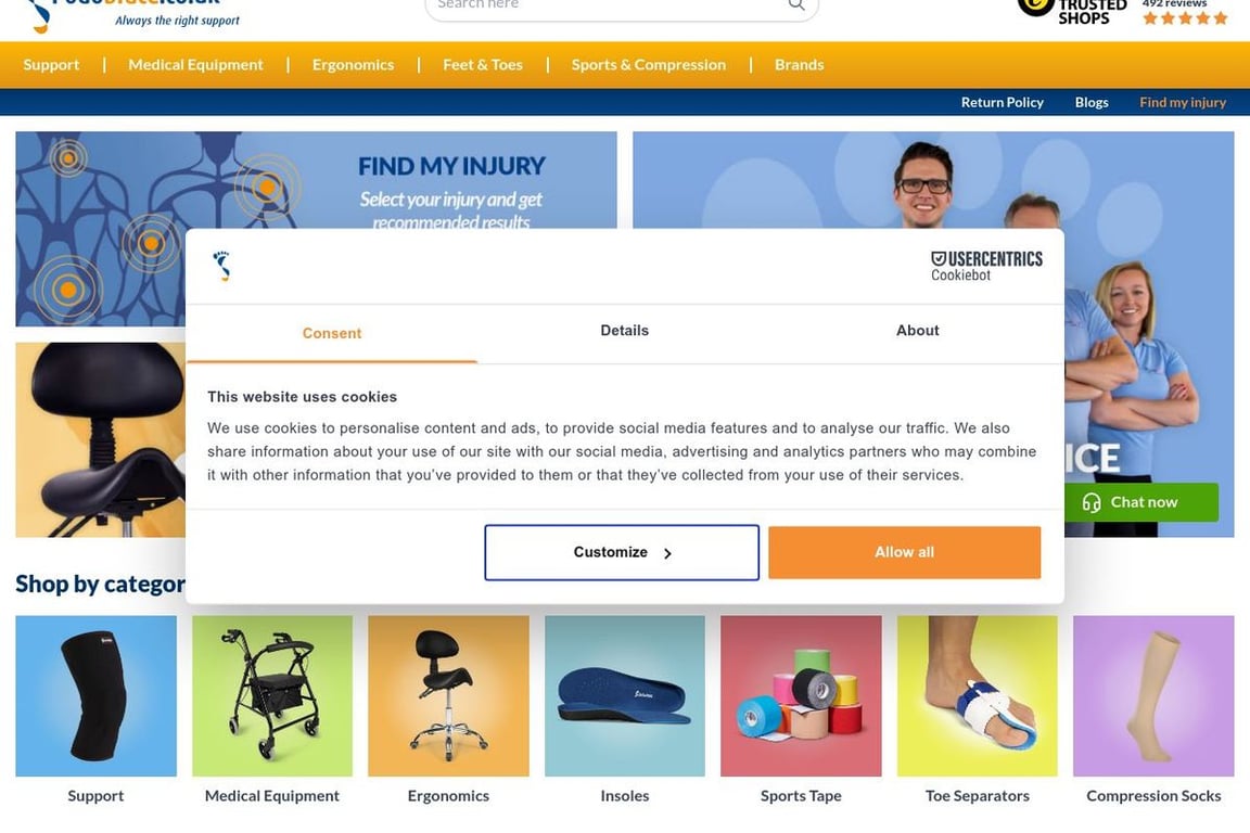 Podobrace UK homepage