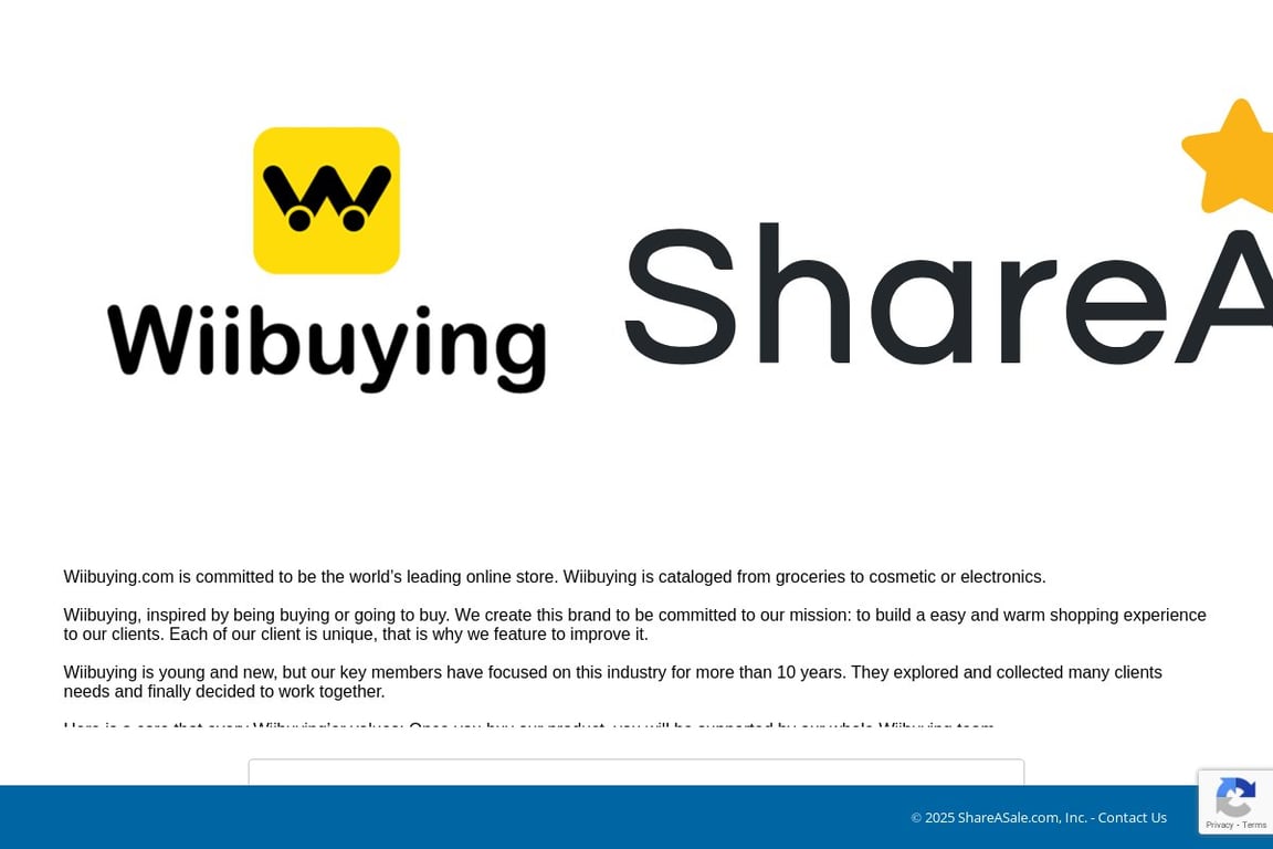 Wiibuying affiliate program signup page