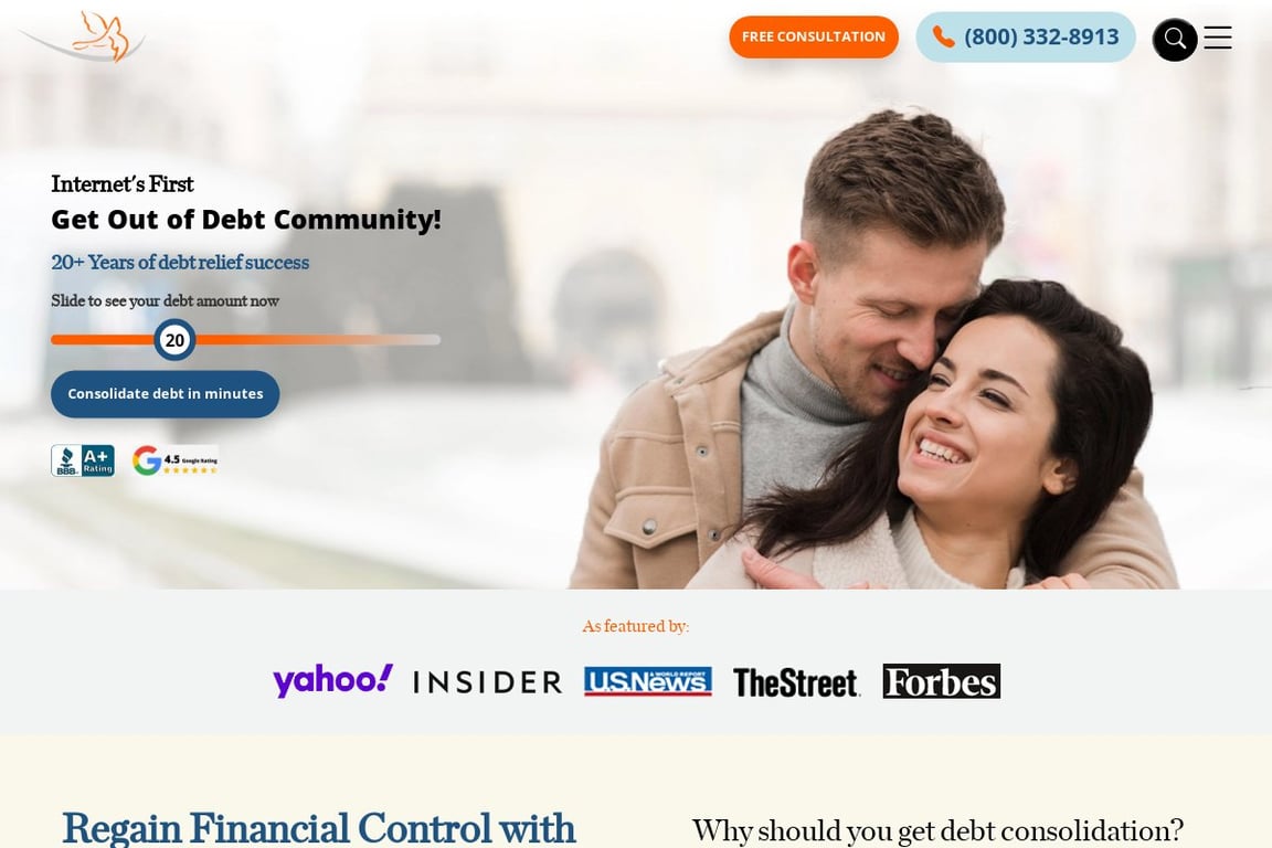 Debt Consolidation Care homepage