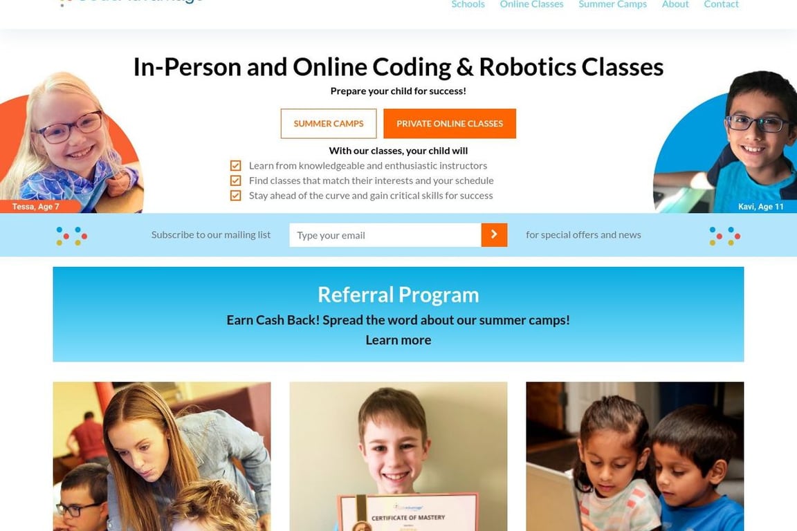 CodeAdvantage homepage