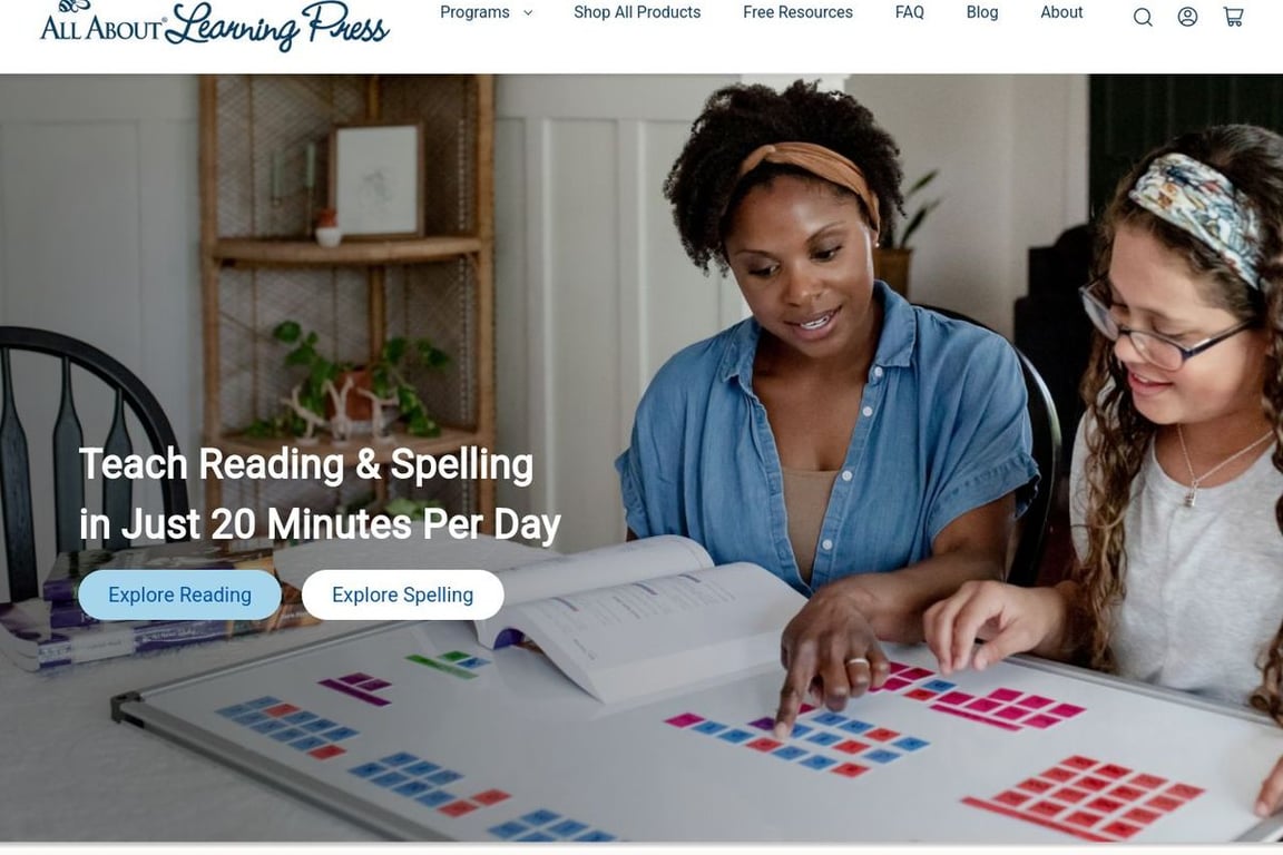All About Learning Press homepage