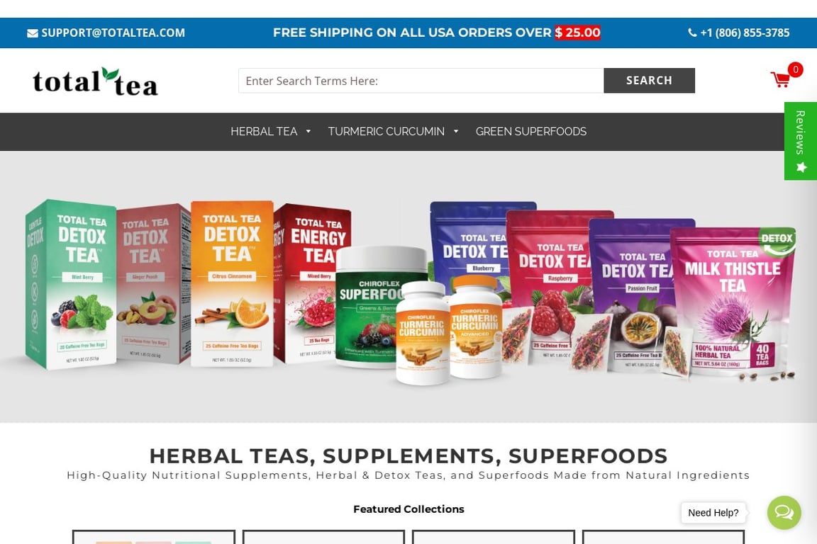 Total Tea homepage