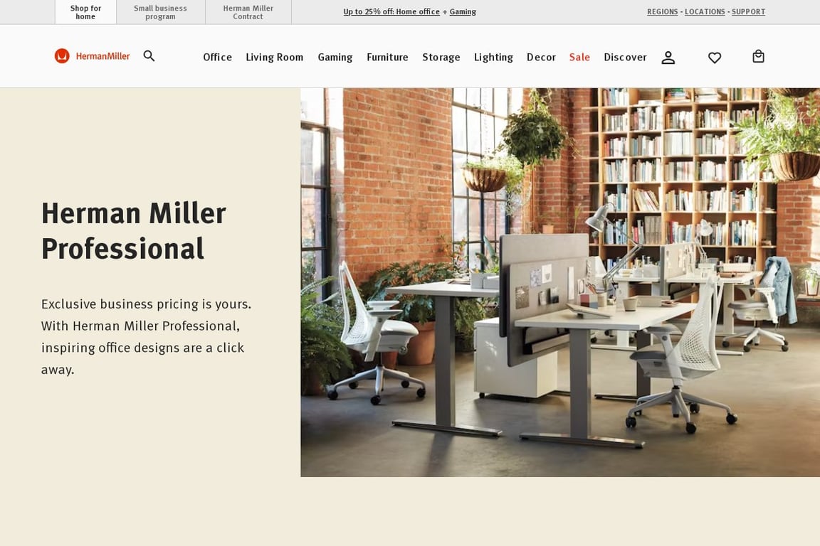 Herman Miller Professional homepage