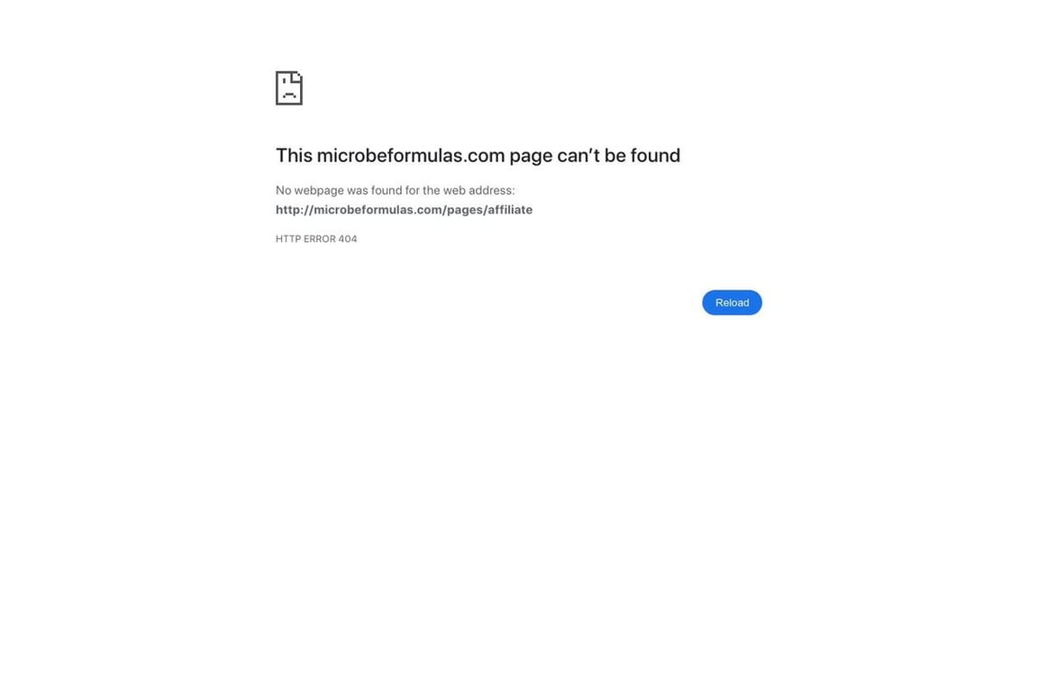 Microbe Formulas affiliate program signup page